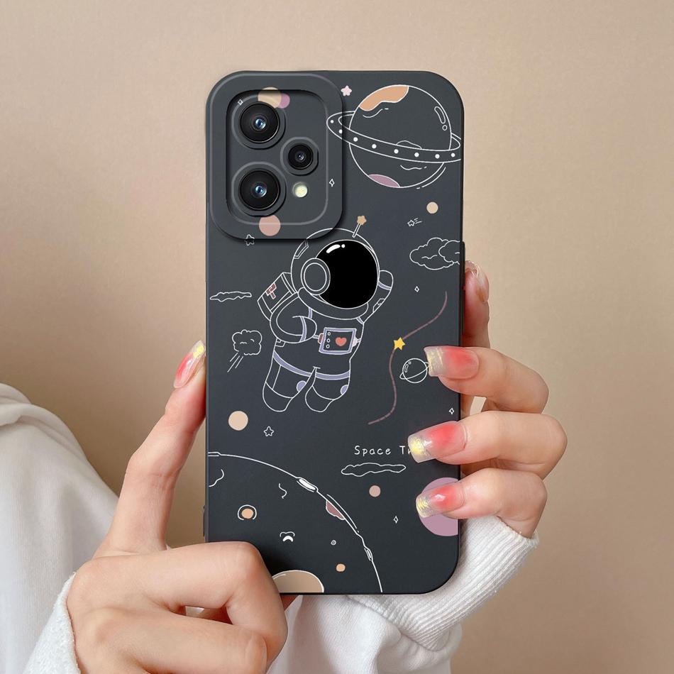 Mini Panda Case For Realme 9 Pro Plus Candy Painted Soft Cover For Oppo Realme9 Lens Protection Liquid Silicone Phone Shell Capa