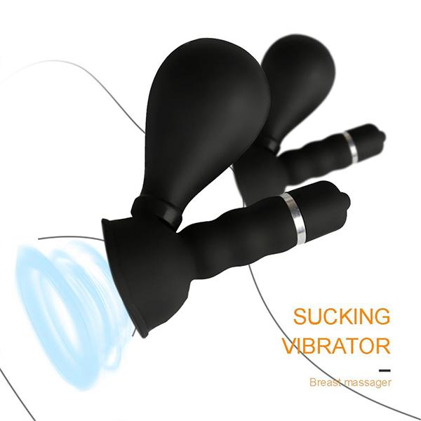 Silicone Nipple Sucker Vibrator Breast Nipple Pussy Clitoris Massager Vacuum Clamps Pump Stimulator Women Adult Toys