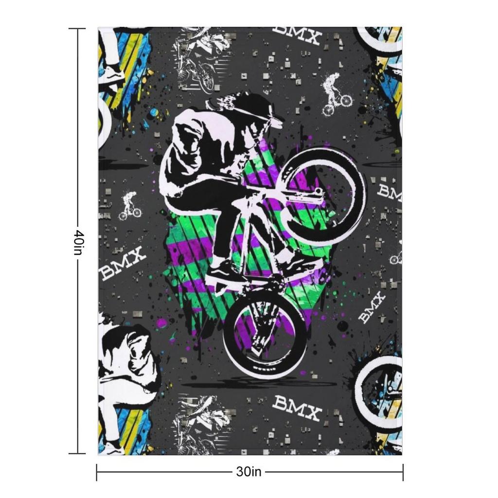 Abbigliamento Bmx | Coperta Plaid Singola Bmx Freestyle per Neonati Pellicce Coperte Decorative per Divano