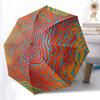 1pc Zebra Stripes Abstract Automatic Open/Close Umbrella with Windproof, Functional Design, 8-Rib Sturdy Canopy