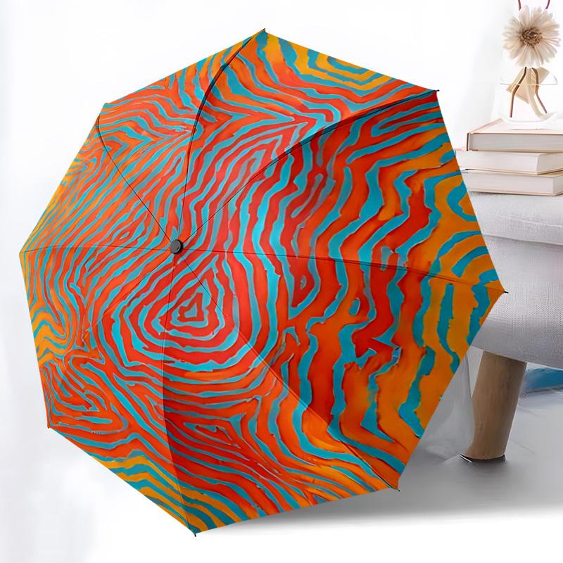 

1pc Zebra Stripes Abstract Automatic Open/Close Umbrella with Windproof, Functional Design, 8-Rib Sturdy Canopy, Durable Ribs, Iron&8K