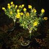 Solar Gardenia LED Flower Stake Light for Outdoor Decoration