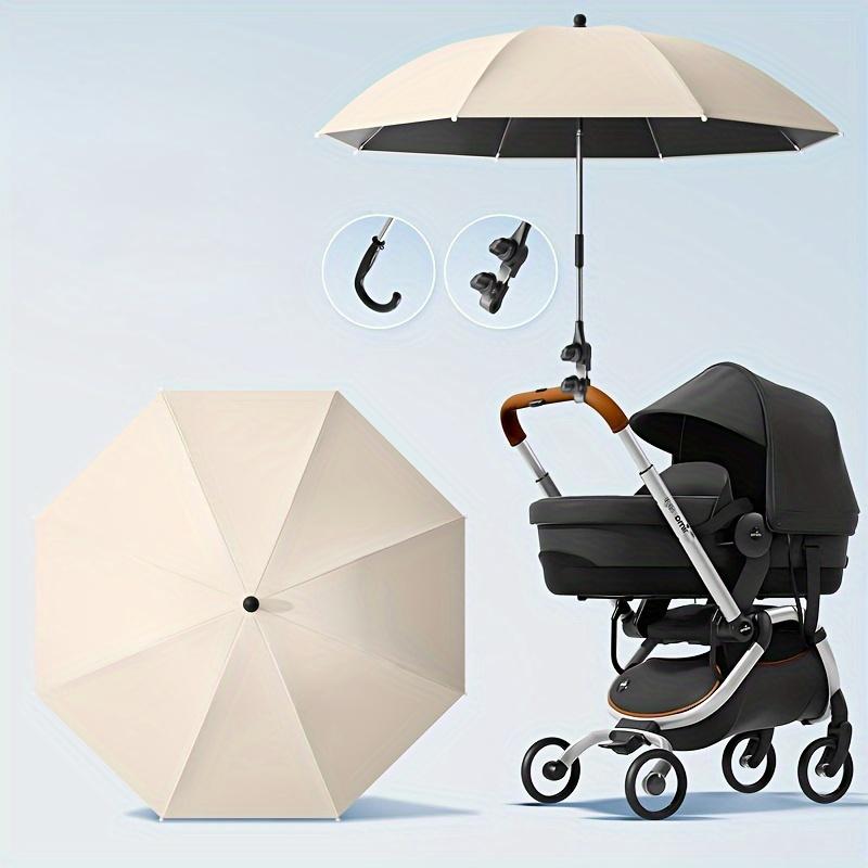 Premium Stroller Umbrella - Waterproof Sun & Rain Protection Durable 190T Canopy Manual Open Outdoor Sunshade Child Umbrella
