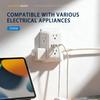 Outlet Surges Protector Extender Outlet Splitter With 6 Outlets 2 USB Ports 2 USB C Ports Small Power Strip For Home Travel