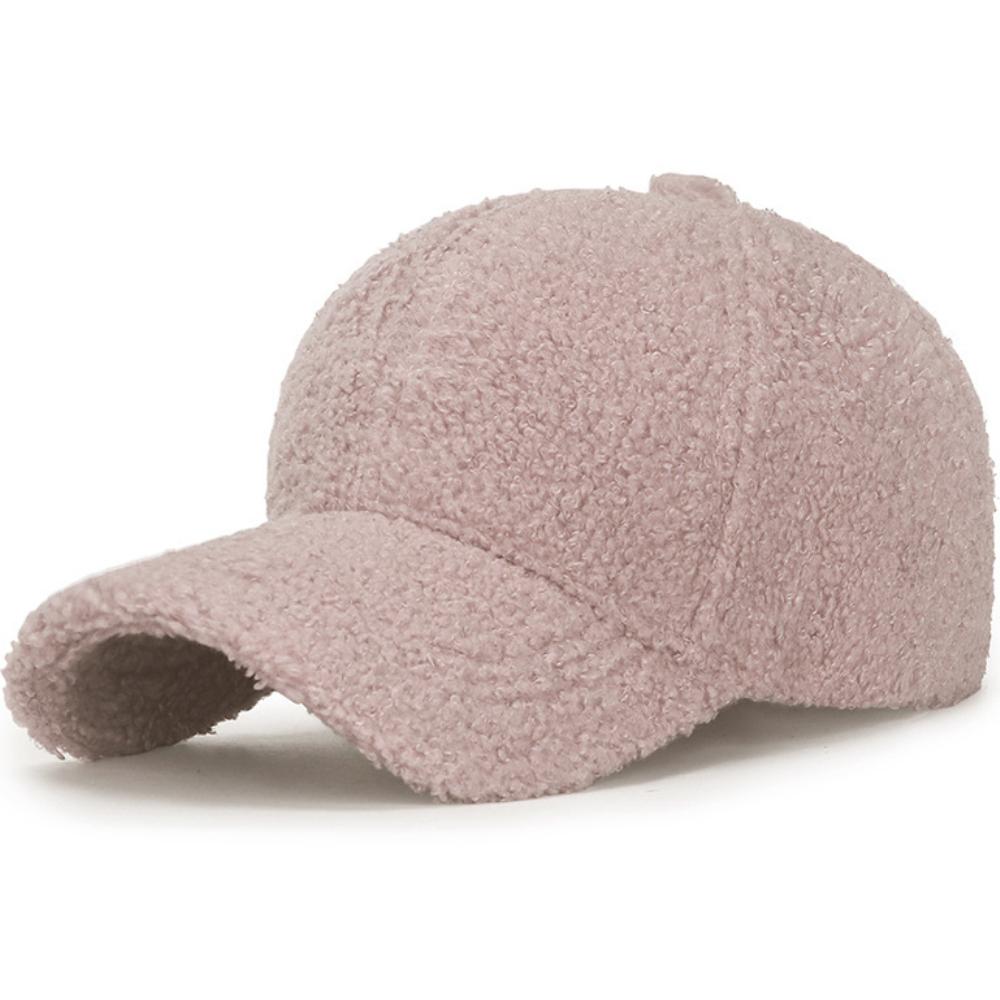 HT4927 Baseballkappe Berberfleece Herbst Winter Mützen für Männer Frauen Einfarbig Einfach Verstellbar Snapback Kappe Männlich Weiblich Baseballmütze