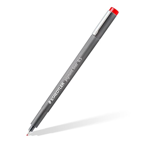 Staedtler Pigment Liner Wasserbasis Stift, 0,5mm, 6 Farben, 30805-SSB6