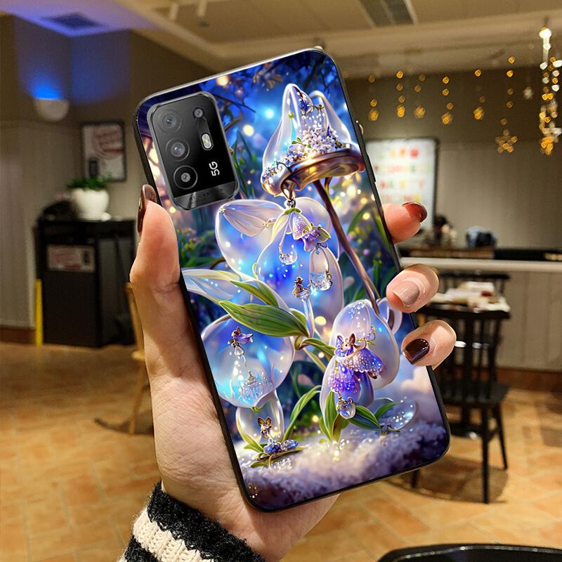 Natura kwiat piwonia róża etui na telefon do OPPO Reno 10x zoom 9 8 Pro 7 Pro 6 6Pro 5 4 Pro 3 Pro 2 2Z 7lite 8lite Reno 5 Z