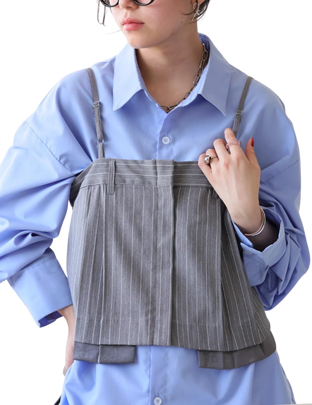 

antiqua Striped Cami Bustier One Size Gray Women s Top, PTR-00002, 15,