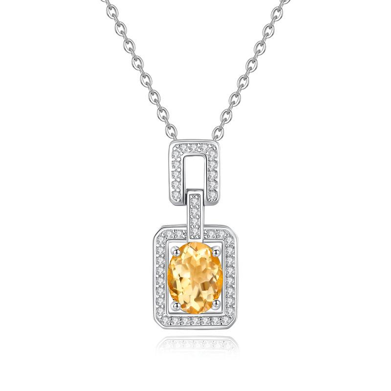 S925 Sterlingsilber Parfümflaschen-Halskette für Damen Europäischer und Amerikanischer Stil Luxuriös Hochwertig Natürlicher Kristall Mode Geschenk