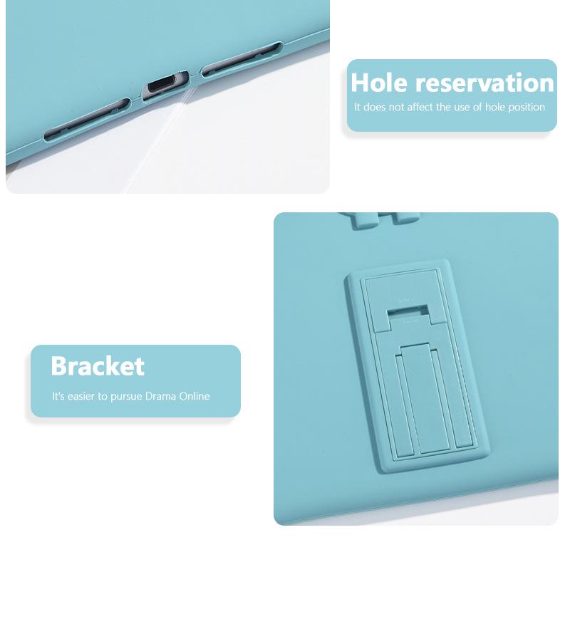 iPad 9/Air 4 Silicone Protective Case with Pen Slot - Cartoon Design for 10.9-inch, 10th Gen, and Mini 5/6 Tablets