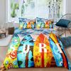 Surf Duvet Cover for Kids Teens Quilt Cover Queen King Size Lightweight Down Room Decor 2 Pillowcases 1 Duvet Cover No Comforter
