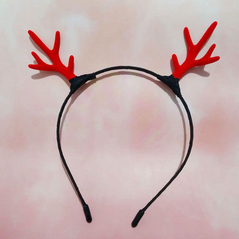 Forest Girl Christmas Antler & Berry Headband - Festive Elk Headdress for Performances