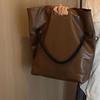 Damen Einfache Weiche Leder Schultertasche Mode Pendler Große Kapazität Tote Tote Bequem Breiter Schultergurt PU Material