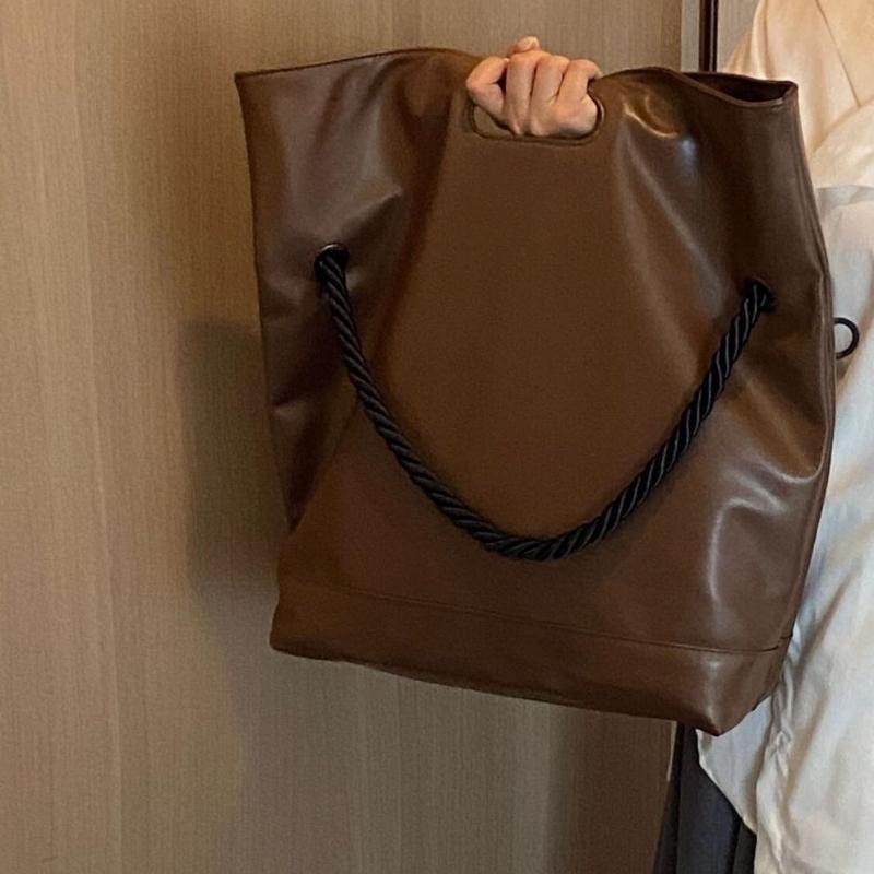 Damen Einfache Weiche Leder Schultertasche Mode Pendler Große Kapazität Tote Tote Bequem Breiter Schultergurt PU Material