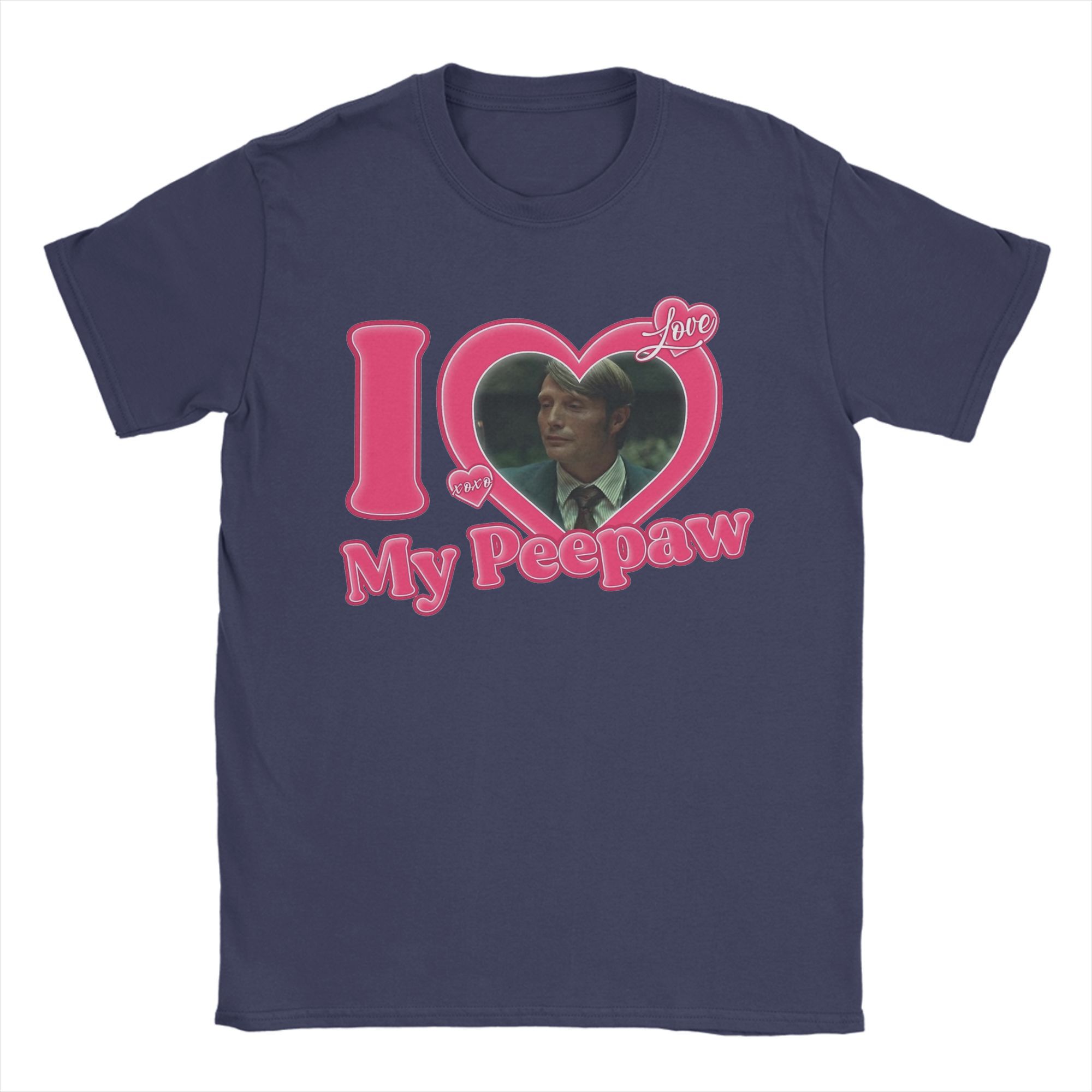 

Men T-Shirt I Love My Peepaw Mads Mikkelsen Novelty 100% Cotton Tee Shirt Short Sleeve T Shirt Round Collar Clothing Gift Idea 4XL