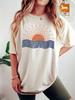 Women's Plus Size Sun Pattern Print T-shirt Pure Cotton Breathable Fashionable and Versatile Unisex Streetwear Oversized