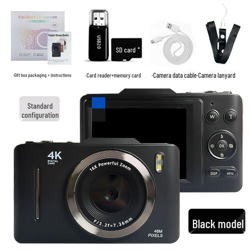 Retro 4K HD Portable CCD Camera for Students & Travel