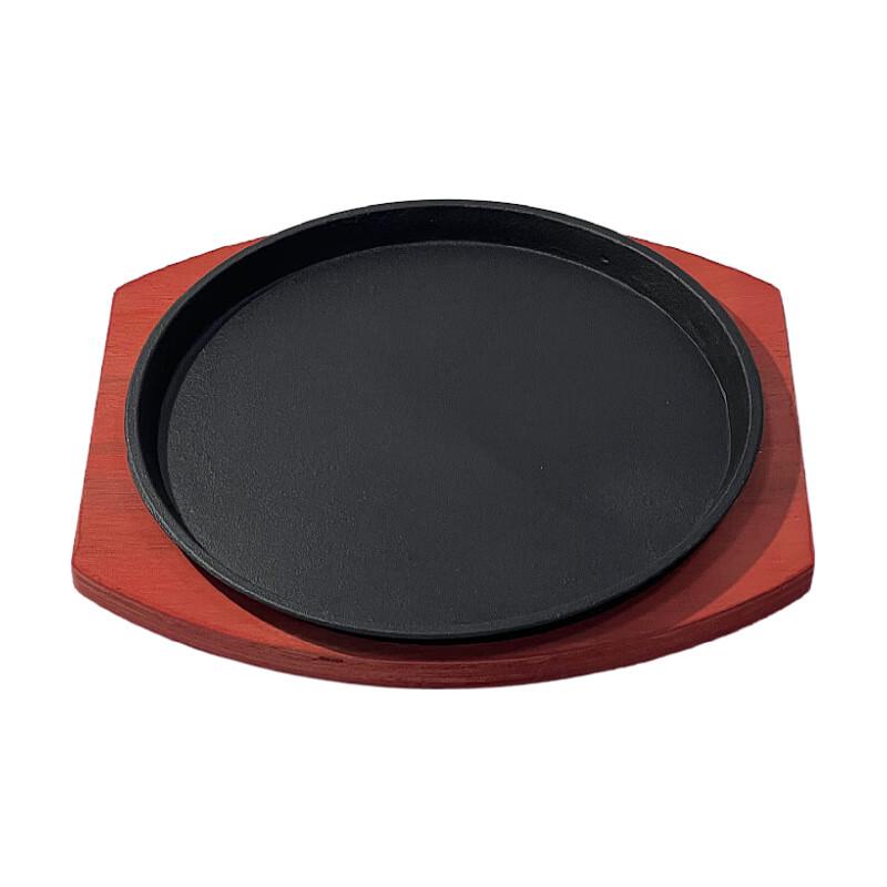 ZISIZ 29cm Round Teppanyaki Grill Pan Set for Gas/Induction