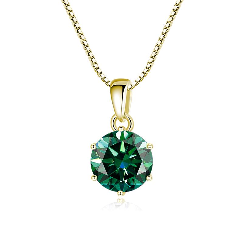 Butterflykiss 1 CT Real Moissanite Pendant Necklace For Women Top Quality 925 Silver Wedding Party Bridal Fine Jewelry