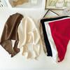 Solid Color Triangle Hair Scarf Retro Head Wrap Minimalist Hair Kerchief Chic Back Tie Headband For Outdoor Travel