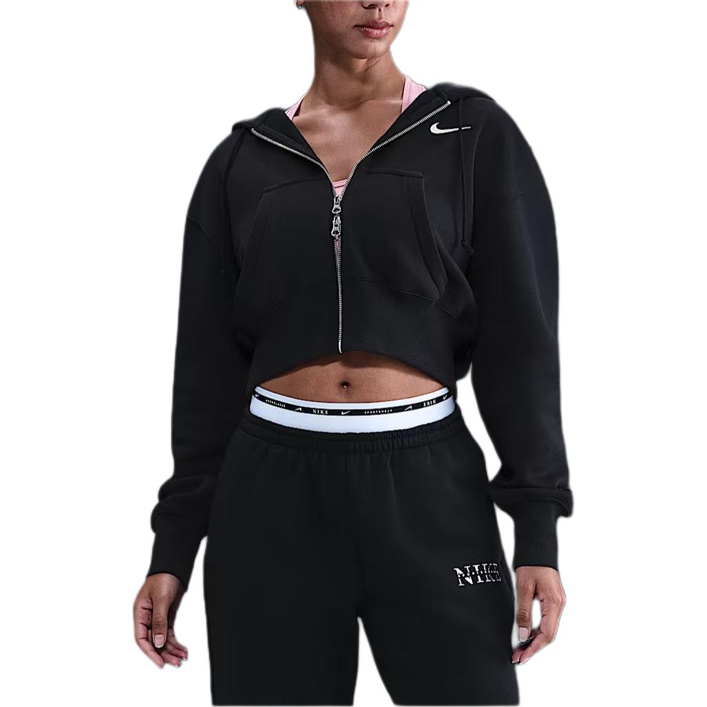 Nike Sportswear Phoenix Fleece Women s Loose Full-Zip Cropped Hoodie HV2426-010 XS