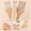 3Pcs Artist Paint Brush Set Multi Head Wood Handle Paint Brushes with Soft Nylon Bristles For Oil Watercolor Acrylic