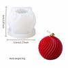 3D Drehkugel Silikon Kerzenform Winter Weihnachten Souvenirs DIY Streifen Aromatherapie Seife Harz Gips Basteln Herstellung Wohnkultur