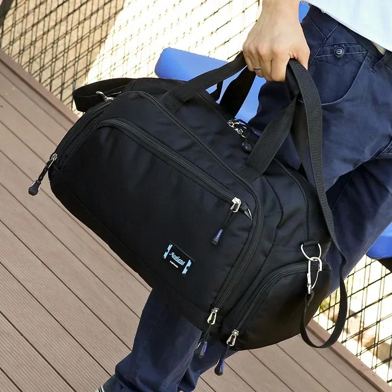 Gym Bags Men Sports Fitness Pack Cylinder One Shoulder Sport Bag Women's Handbags Travel Bags Nylon Waterproof Handbag Package