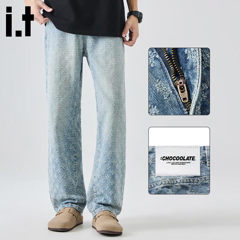 CHOCOOLATEit Мужские жаккардовые джинсы свободного прямого кроя 36