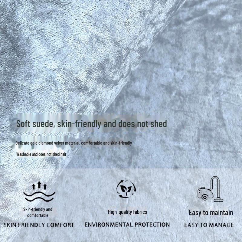 Solid Color Velvet Diamond Floor Mat: Gold, Non-Slip, Thickened with Tassels