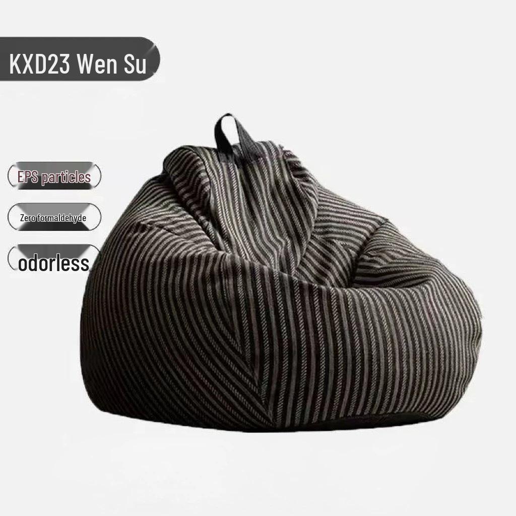 Cotton Linen Striped Washable Bean Bag Sofa for Living Room