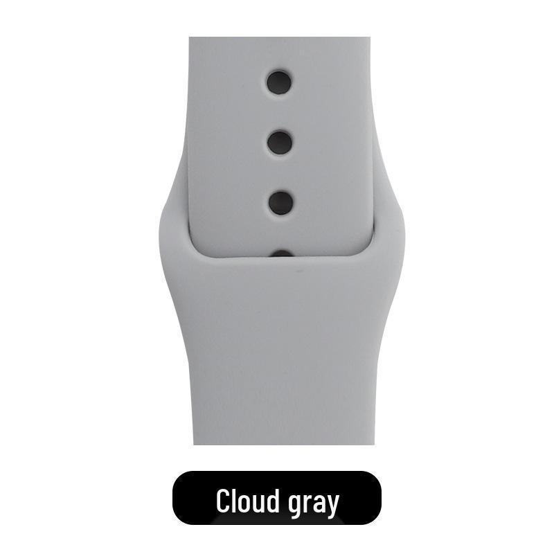 Apple Classic Solid Silicone Strap for iWatch 9/Ultra – Durable Solid Color Band