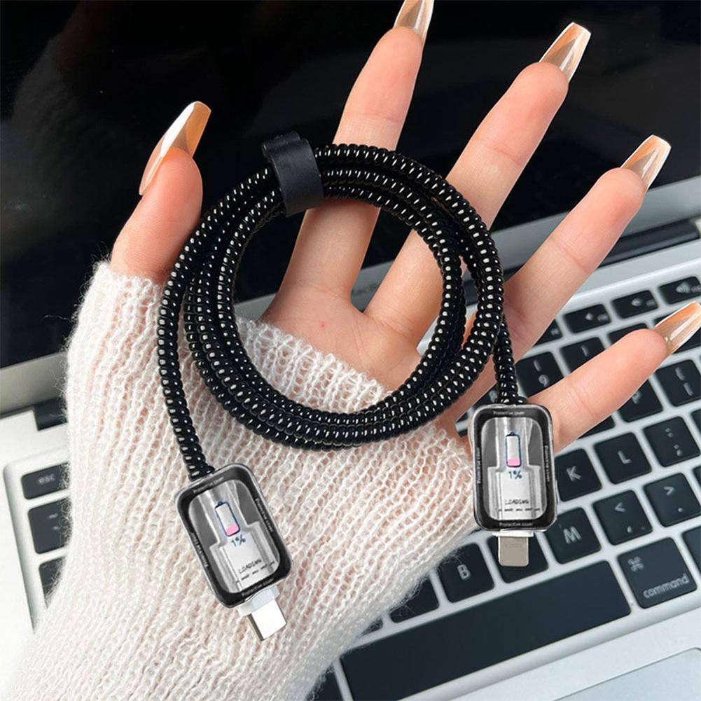 Creative Line Cute Case for iPhone 15 14 13 Pro Max 18/20W Charger Charging Protector Data Wire Winder Simple Line Art Cover