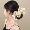 Retro Elegant Hair Band Satin Rubber Band Trendy Hair Rope Headwear  Party Headdress