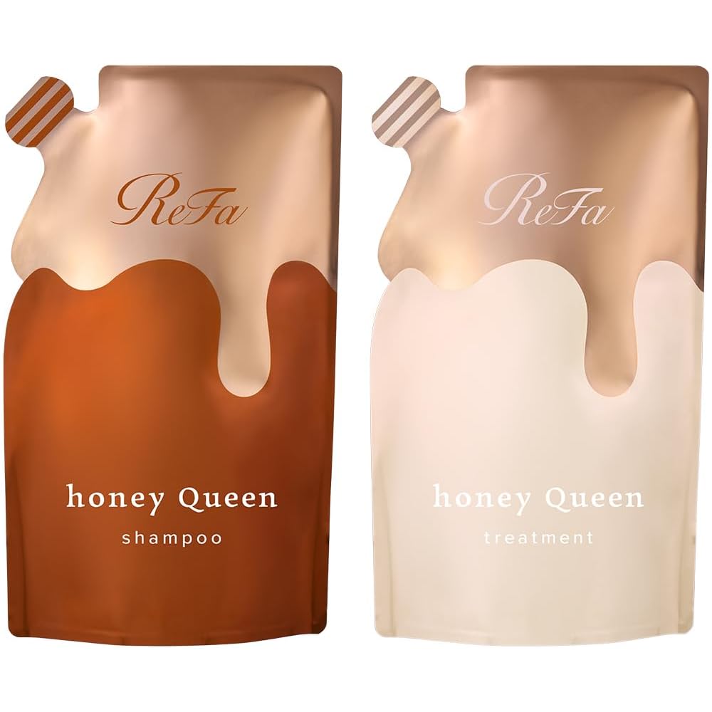 ReFa HONEY QUEEN Shampoo and Treatment Refill Set 300ml Each Moisturizing Hair Care