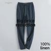 Men's High-End Linen Cotton Casual Pants - Summer Thin Cool Straight Fit