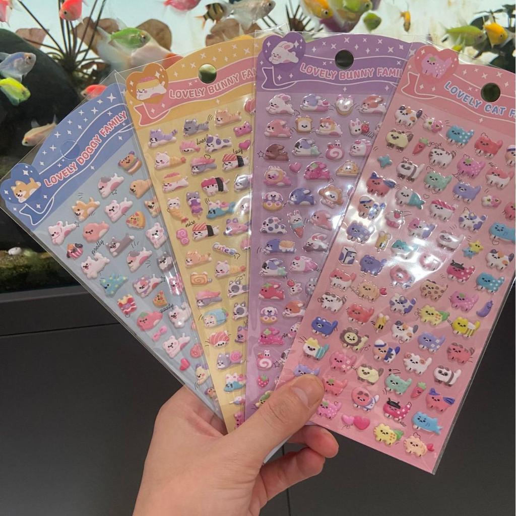 Cute Cartoon Animal Foam Stickers for Phone Cases and Water Cups