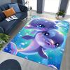 1pc Anime Dolphin Chair Mat - Cute Dolphin Design Office Rug, Non-Slip Carpet for Desk, Festival Gift, Seasonal Decor, Suitable for Home and Office Us