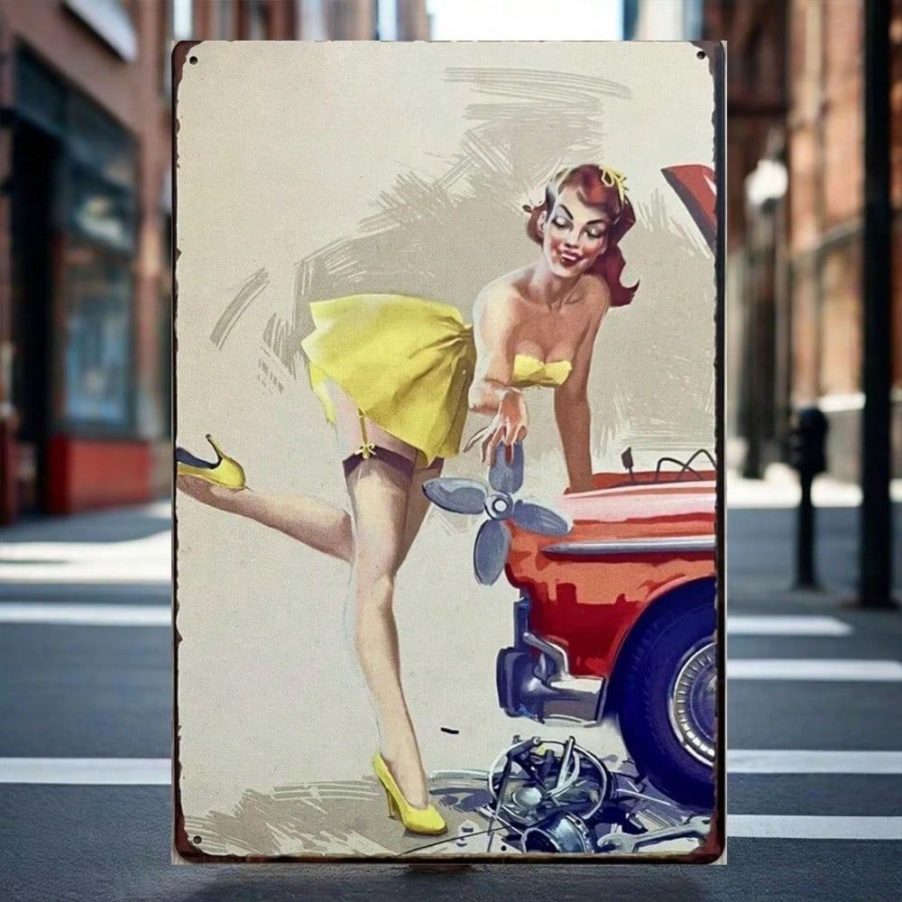 

Vintage Metal Sign Art Retro Painting 20x30cm Home Decor Wall Decoration