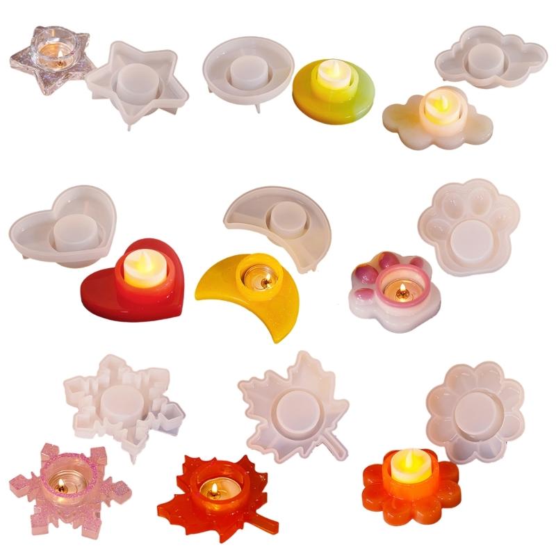 9 E Silicone Mold Set for  Aromatherapy Candle Delicate Candle Decoration Epoxy Resin Mould for  Enthusiast