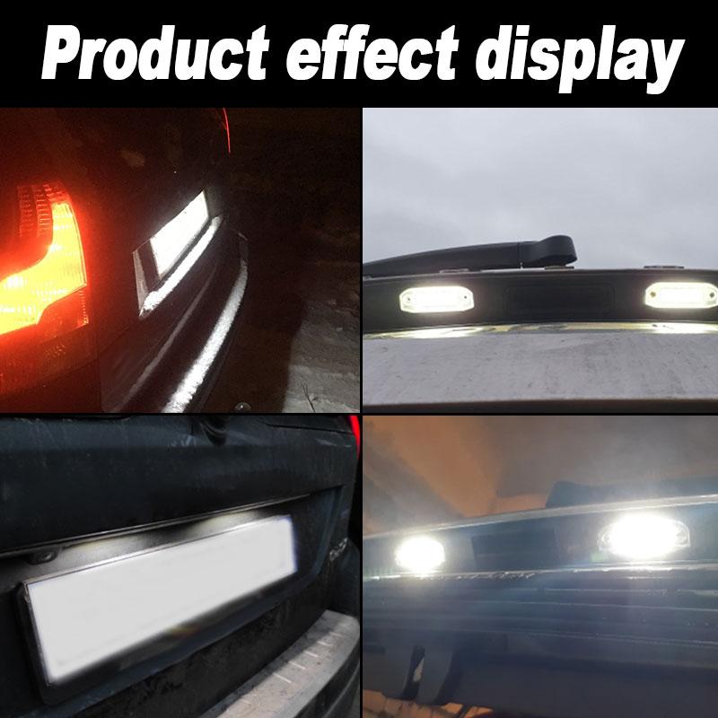 2pcs 12V Error Free LED License Plate Light for Volvo XC70 II 2008-up XC70 2007-up S40 2004-2012 V50 2004-2012 S60 II 2011-up