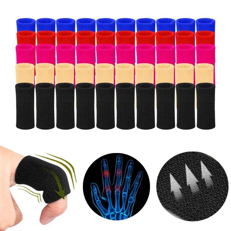 10Pcs Finger Protection Arthritis Support Thumb Brace Protector Finger Guard Fitness Sport Basketball Gym Elastic Finger Sleeves