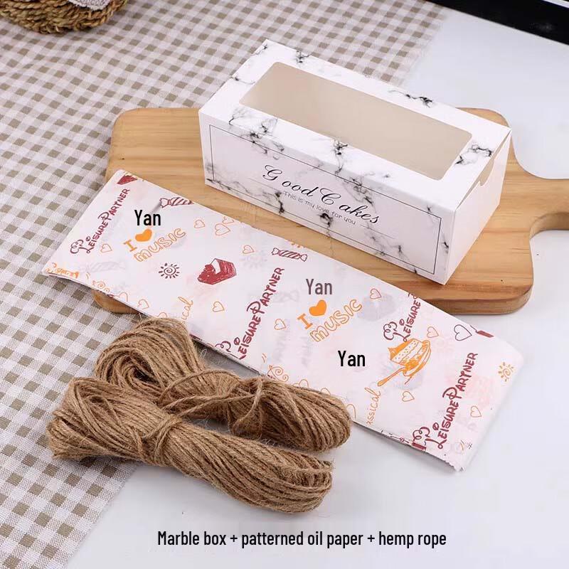 

Набор упаковочных коробок для десертов и сэндвичей с мраморным рисунком