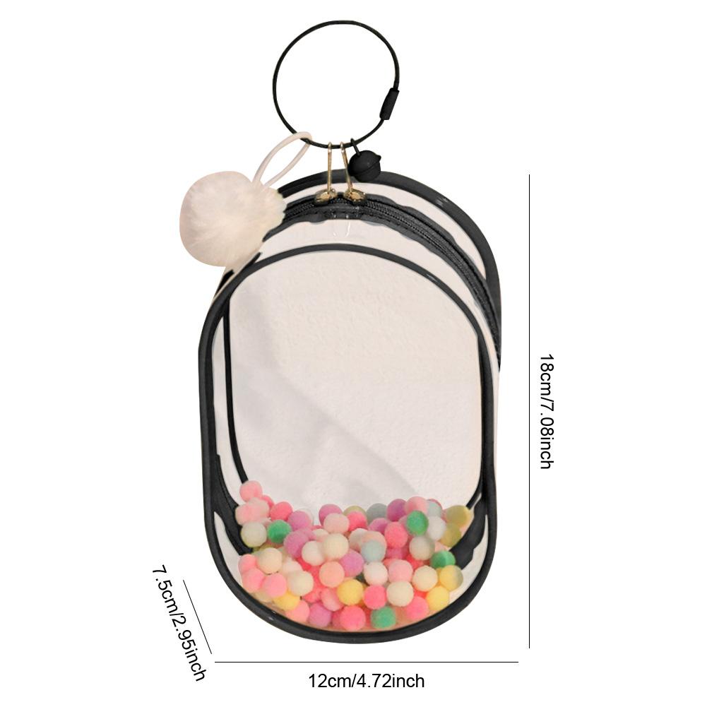 For Labubu V1 V2 Transparent Protective Cover Monster Toy Elf Doll Storage Box Dustproof Hanging Plush Doll Bag Display Cover