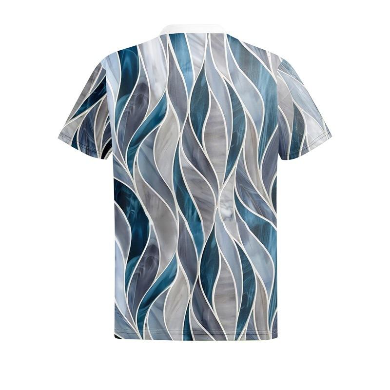 Fashionable and Unique Creative Men's Short-sleeve Summer Casual Polo Shirt Men's Clothing