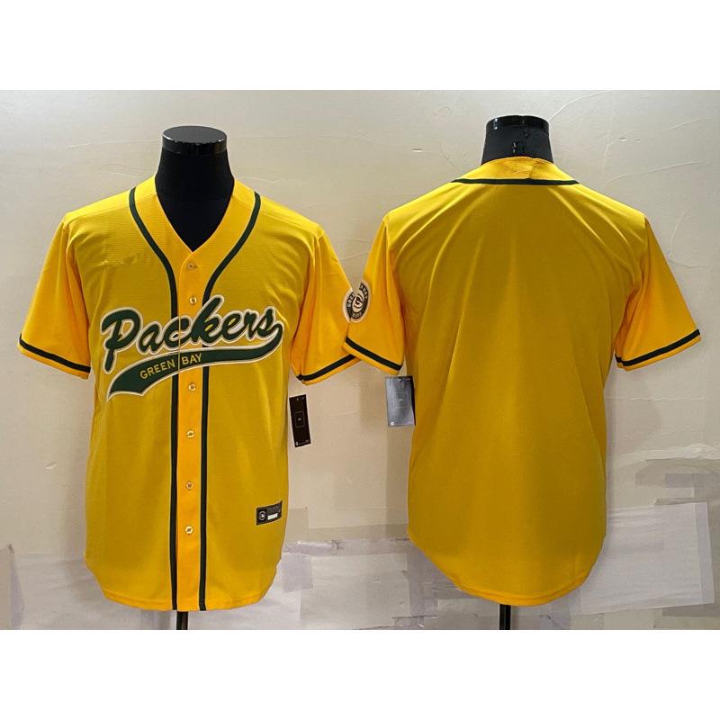 Packers #12 RODGERS Rugby-Baseball Cardigan-Style Retro Embroidered Jersey
