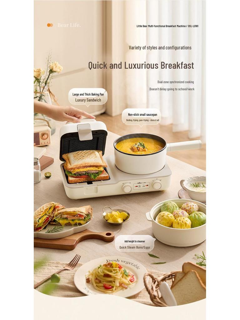 Kleiner Bär Frühstückssandwich-Maker - DSL-L01H1 Multifunktions-Toaster
