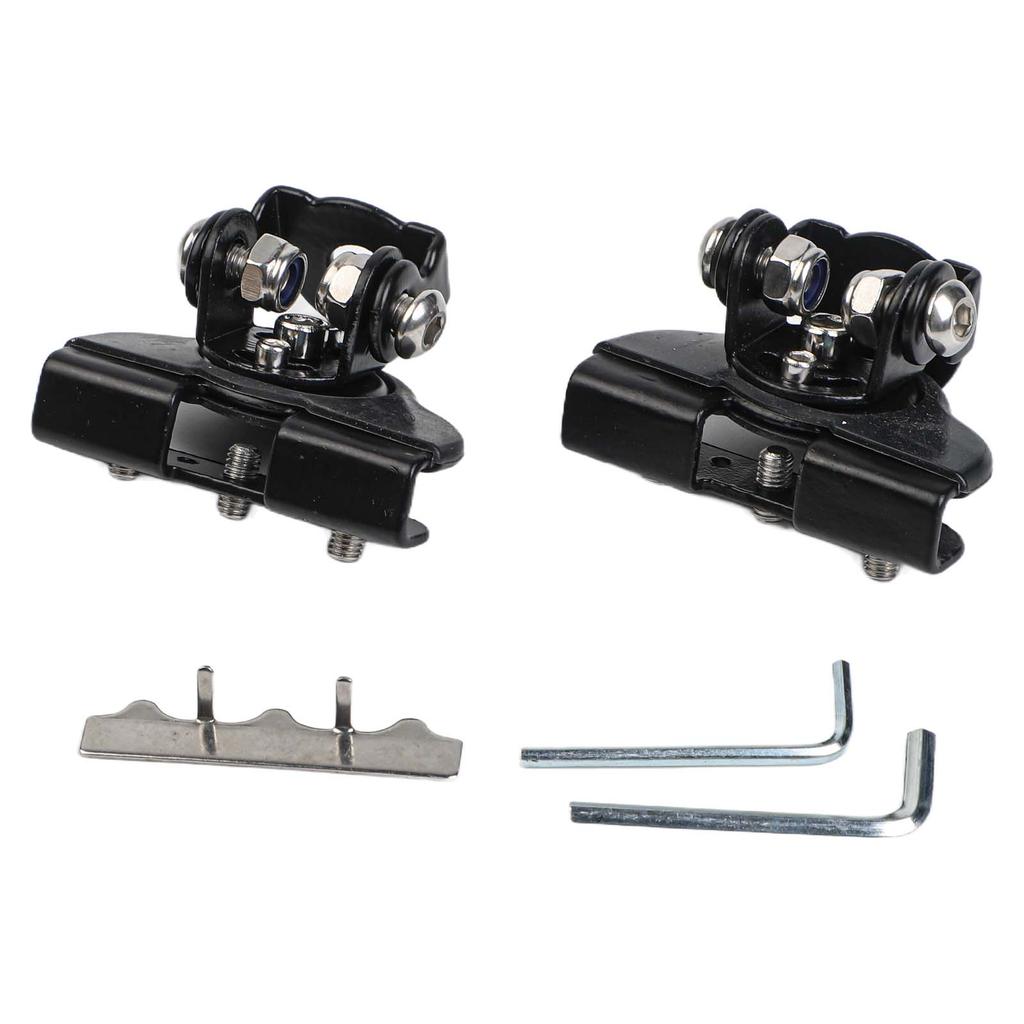 Stainless Steel Car Hood Light Bracket Pair 2PC Adjustable Set to Fit Most LED Light Bars and Strips for Enhanced Visibility