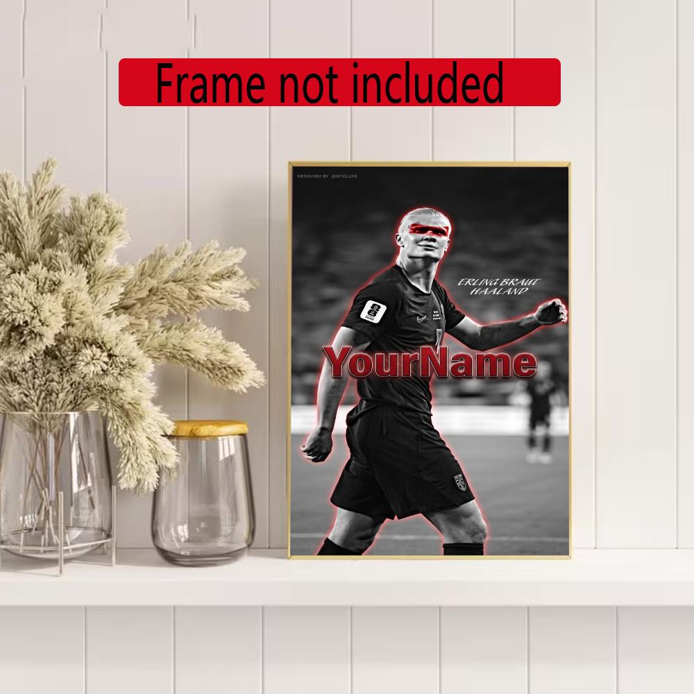 Haaland Customize Your Name Diamond Painting Round Diamond Diy Frameless Holiday Artwork Suitable For Home Office Wall Decoration