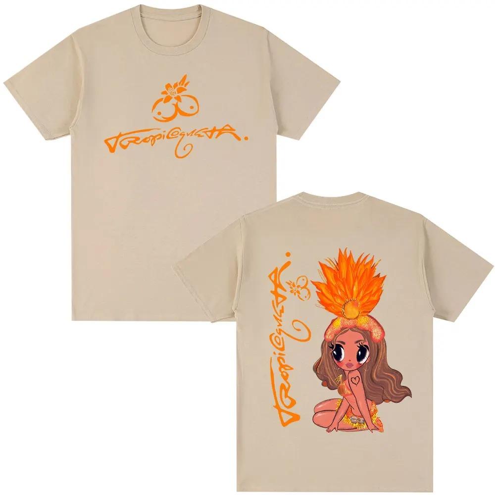 Karol G Tropicoqueta 2026 Album Tshirt Men Women Clothing Fashion High Quality Tshirts Cute Kawaii Casual Cotton Tee Shirts